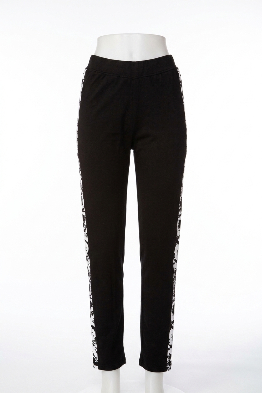 NEW ANGEL snake trim track pant in black
